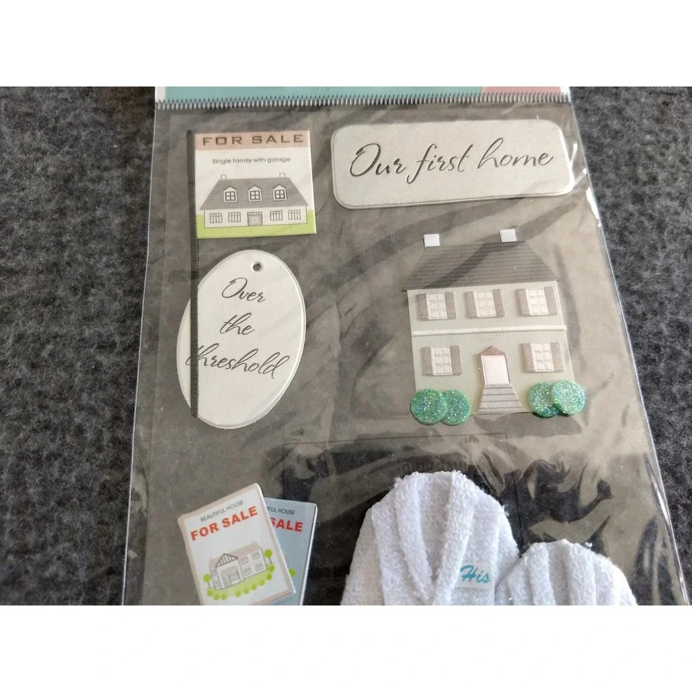 Jolee's Boutique Scrapbooking Dimensional Stickers OUR NEW HOME Lot of 2 NEW